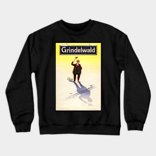 Grindelwald, Switzerland, Ski Poster Crewneck Sweatshirt